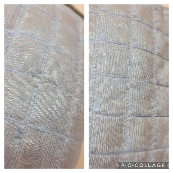 Authentic Chanel Canvas Mini Pouch on Chain - Picture 4 of 10